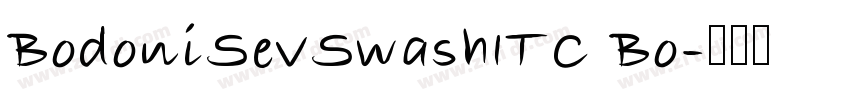 BodoniSevSwashITC Bo字体转换